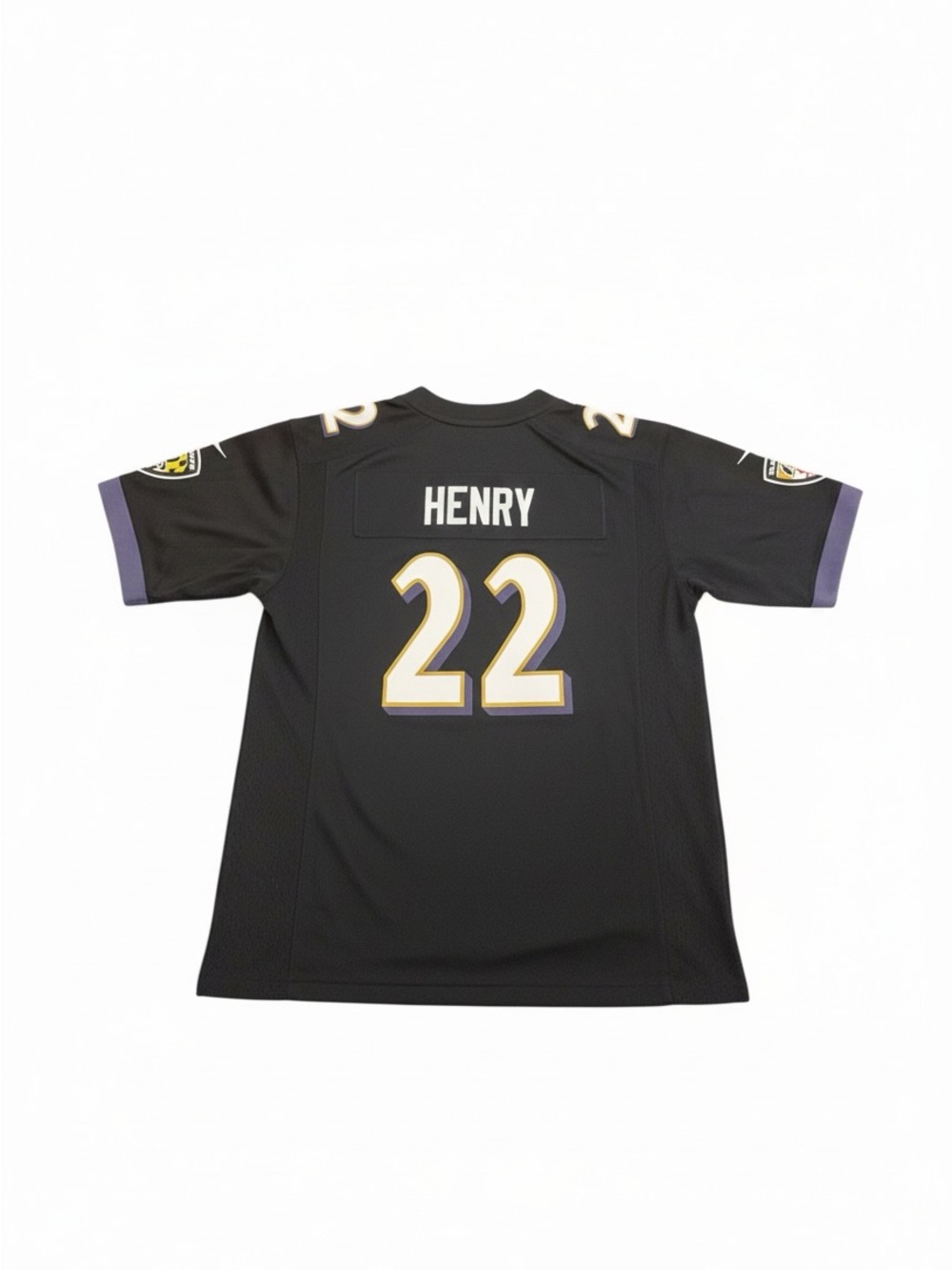 NWT Ravens Derrick Henry Nike Football Game Jersey Black Youth Large 14/16